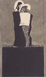 Deux hommes avec nimbes